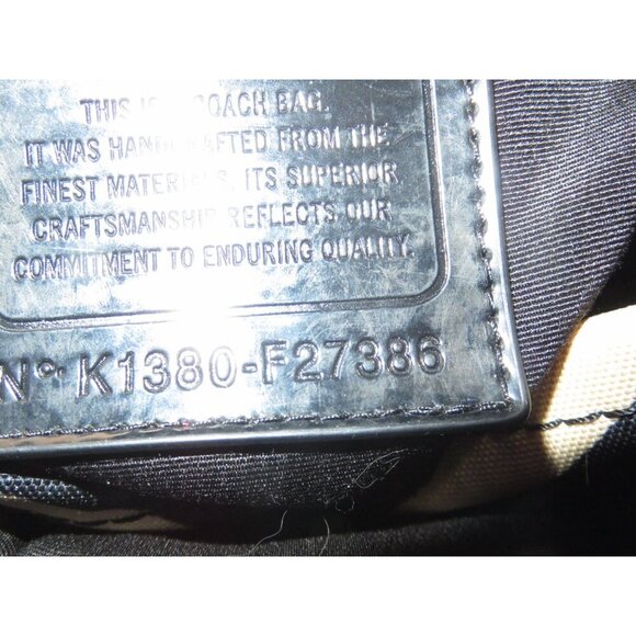 COACH 2013 Devin Zebra Stripe Animal Print Canvas Shoulder Bag Satchel Tote - Picture 7 of 10